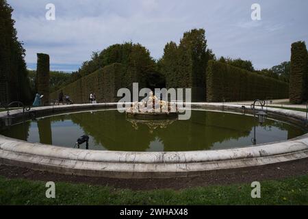 Versailles, France, 12.09.2023 Bassin de Flore in versailles palace garden Stock Photo