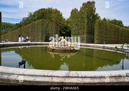 Versailles, France, 12.09.2023 Bassin de Flore in versailles palace garden Stock Photo