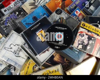 Music Exhibition; Jamiroquai Album CD - English funk and acid jazz band from London Stock Photo