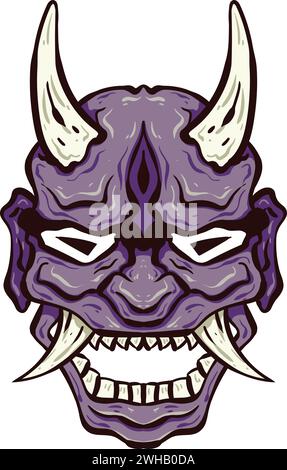 Immerse yourself in the captivating world of Japanese arts with our stunning collection of vector art files, Vector Oni Hannya masks. Stock Vector