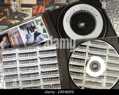 Music Exhibition; Sonic Youth CD - American Rock Band, New York City - CD Covers Stock Photo