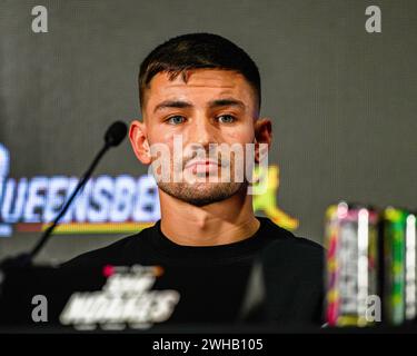 LONDON, UNITED KINGDOM. 08 Feb, 24. Sam Noakes during Queensberry Fight Week Sheeraz vs Williams Press Conference at Echo Building on Thursday, February 08, 2024 in LONDON, ENGLAND. Credit: Taka G Wu/Alamy Live News Stock Photo