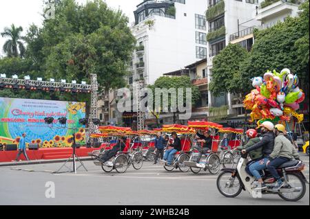 Tet, short for Tet Nguyen Dan, the most important celebration in Vietnamese c Stock Photo