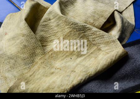 close up view of kanebo a tool for cleaning water on motorbikes or cars. no people. Stock Photo