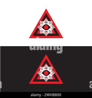 One eye Logo.One eye triangle vector Logo. Stock Vector