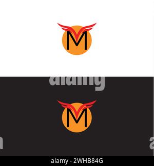 M letter logo. M  vector wings logo. Stock Vector
