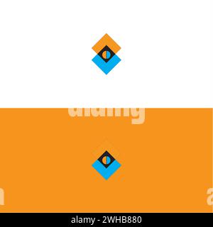 Company abstract logo. Circle,square symble vector logo. Stock Vector
