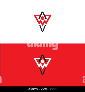 V letter logo. W letter logo.Combination VW vector logo. Stock Vector