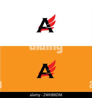 A letter Logo.V letter logo.AV eye logo.A wing logo Stock Vector