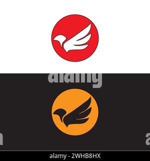 Brid vector logo.Bird wing logo. Stock Vector