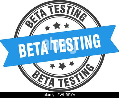 beta testing stamp. beta testing round sign. label on transparent background Stock Vector