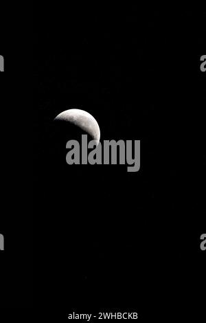 Waxing Crescent Moon Stock Photo