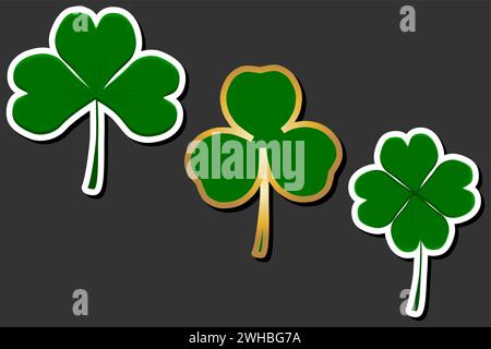 Beautiful color illustration on theme of celebrating annual holiday St. Patrick's Day Stock Vector