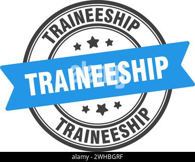 traineeship stamp. traineeship round sign. label on transparent background Stock Vector