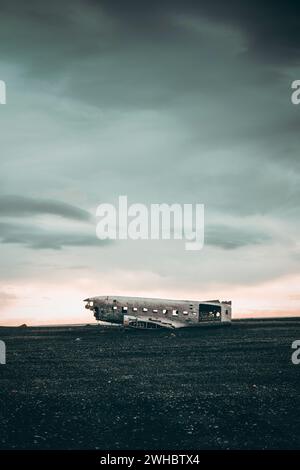 The Abandoned DC Plane on Sólheimasandur Stock Photo