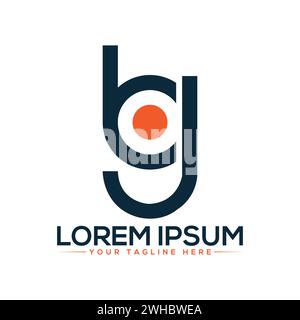 BJ Letter Logo Design. Creative BJ Logo Design. Stock Vector