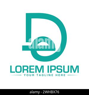 DE Letter Logo Design. Unique and Professional DE Logo Design. Stock Vector
