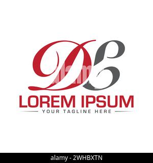 DE Letter Logo Design. Unique and Professional DE Logo Design. Stock Vector