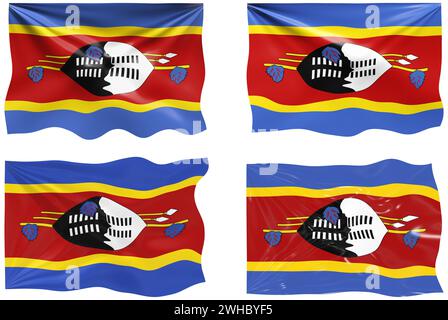 Flag of Swaziland Stock Photo