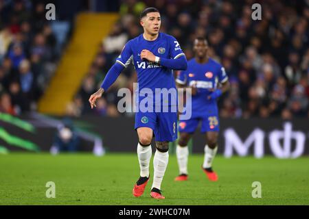 Enzo Fernandez of Chelsea during the Emirates FA Cup Fourth Round Replay match between Aston Villa and Chelsea at Villa Park. Stock Photo