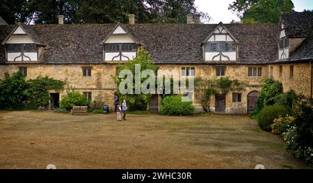 Courtyard of Lacock Abbey, Wiltshire, the home of William Fox Talbot in the 19th century. Stock Photo