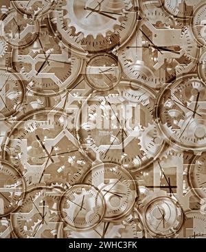 Time gone by clocks and clockwork Stock Photo
