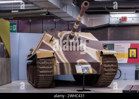 WW2 German Jagdpanther tank destroyer on display at Bovington tank museum. January 2024 Stock Photo