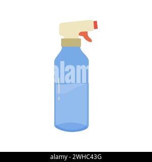 Sprinkler for garden, bottle with liquid, water, vector on white background Stock Vector