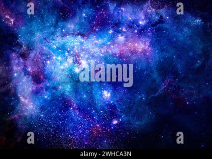 Nebula gas cloud in deep outer space Stock Photo