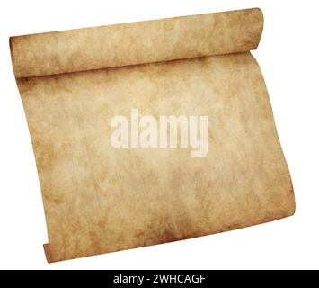 Old parchment scroll Stock Photo