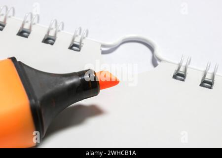 Highlighter, pink, diary, Germany Stock Photo