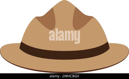 Isolated colored forest ranger hat icon Vector Stock Vector