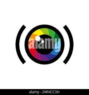 Eye symbol. Concept. Digital vision icon. EPS 10. Stock image. Stock Vector