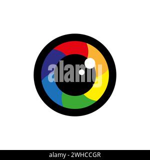 Eye symbol. Concept. Digital vision icon. EPS 10. Stock image. Stock Vector