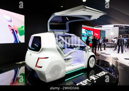 Toyota Concept i-ride autonomous electric car at the 88th Geneva International Motor Show. Switzerland - March 6, 2018 Stock Photo