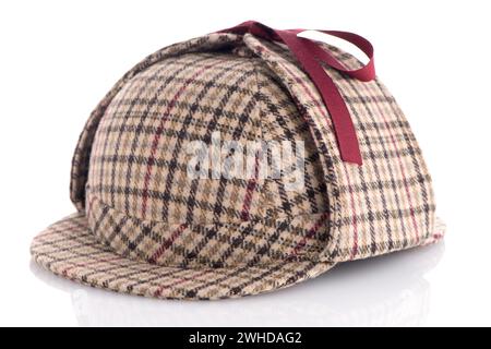 British Deerhunter or Sherlock Holmes cap Stock Photo