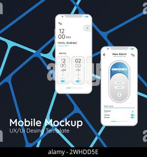Colored mobile app mockup templates Vector Stock Vector Image & Art - Alamy