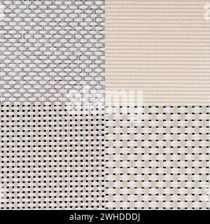 Set of beige vinyl samples, texture background Stock Photo - Alamy
