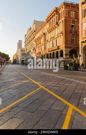 Building on Via Roma, Cagliari, Sardinia, Italy Stock Photo