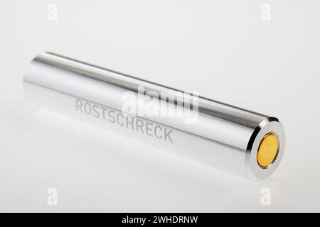 Rokitta's rust deterrent against flash rust, prevents rust stains on cutlery and pots, white background, Stock Photo