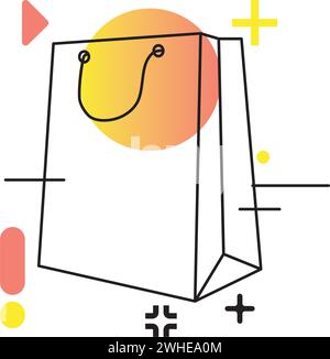 shopping bag vector icon modern simple vector illustration Stock Vector ...