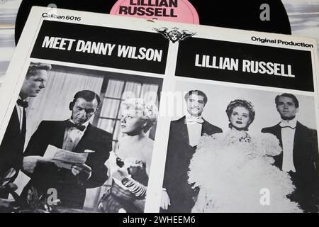 Viersen, Germany - January 9. 2024: Closeup of Frank Sinatra vinyl record album cover Meet Danny Wilson Lillian Russel Stock Photo