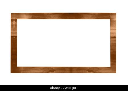 Wide angle photo frame panoramic isolated unique landscape shape orientation fun different clean Stock Photo