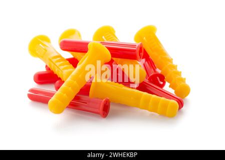 Colorful plastic dowels Stock Photo