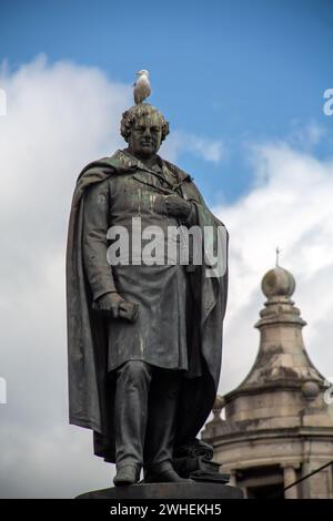 '11.07.2019, Ireland, County Dublin, Dublin - Monument to Daniel O Connell (founder of the Catholic Association 1854), O Connell Street, city center. Stock Photo