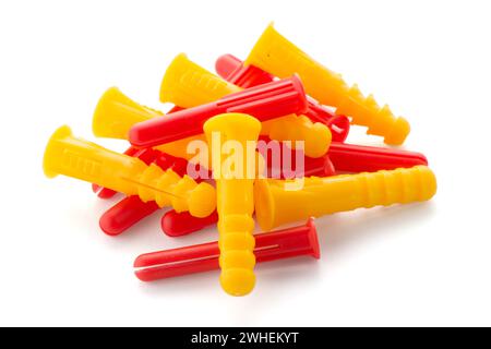 Colorful plastic dowels Stock Photo