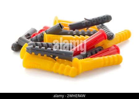 Colorful plastic dowels Stock Photo