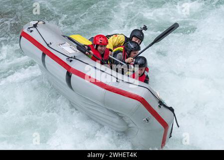Grey raft team Stock Photo - Alamy