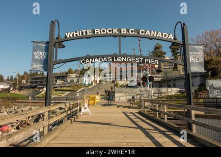 Canada's Longest Pier in White Rock British Columbia Canada Stock Photo