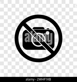 prohibition on taking photos and videos using smartphones and cameras Stock Vector